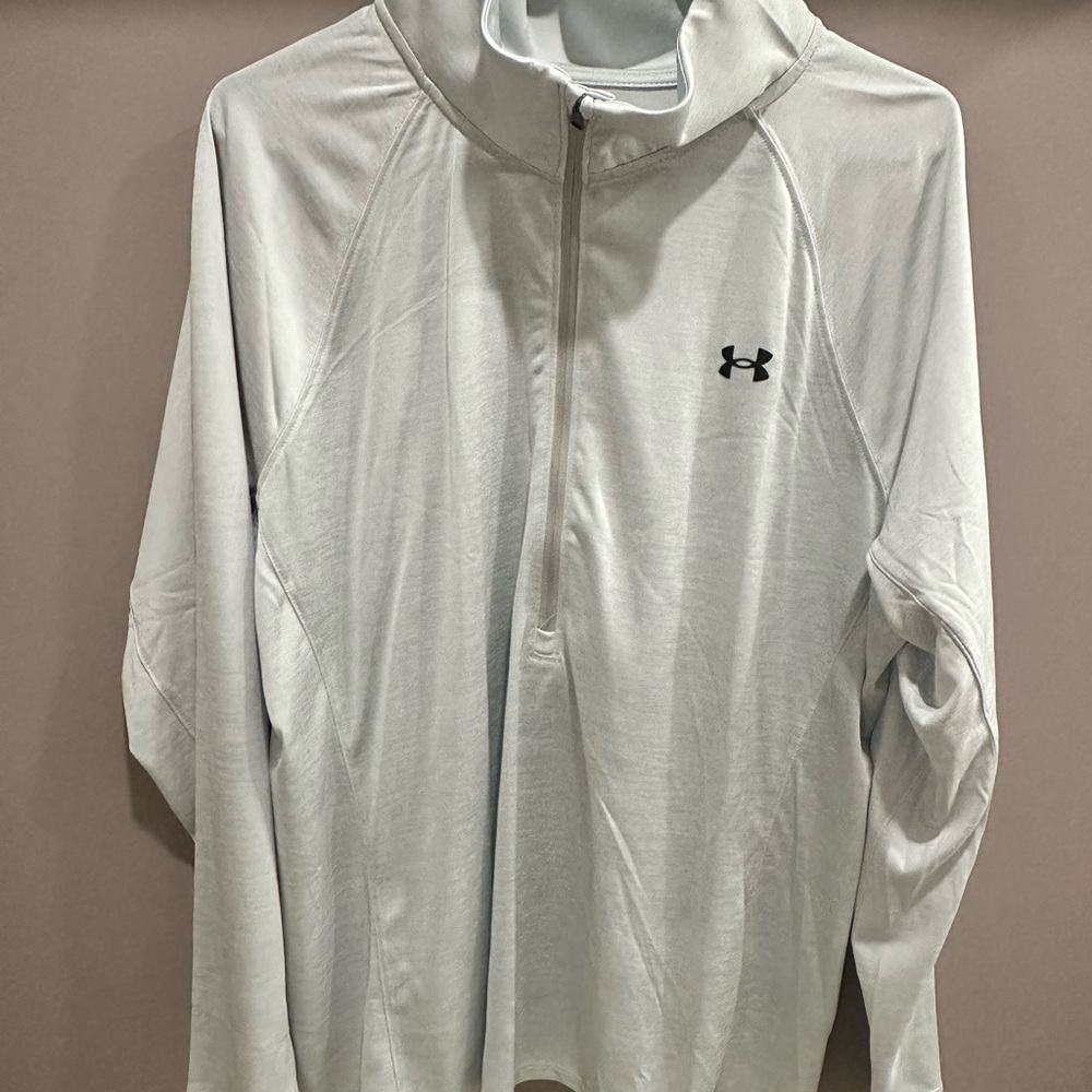 New w/o tag Under Amour Women’s 1X Light Gray Zip-up Athletic Pullover